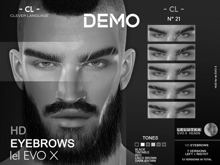 DEMO -[CL]- Lelutka HD Eyebrows #021