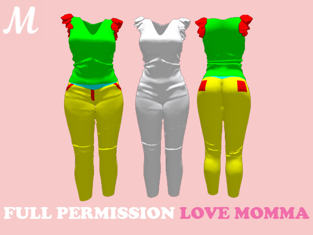 DEMO-M033 JEANS & TOP LOVE MOMMA
