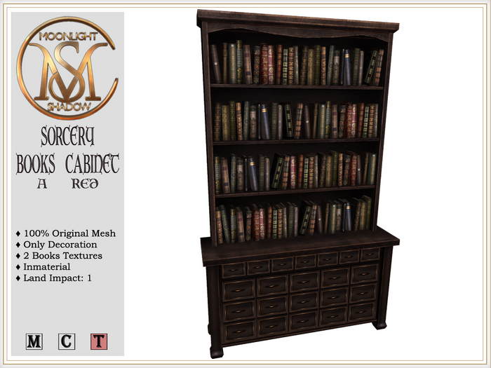 [MoonSha] Sorcery Books Cabinet A - Red (Boxed)