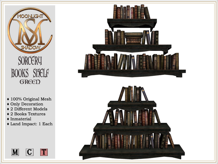 [MoonSha] Sorcery Books Shelf - Green (Boxed)