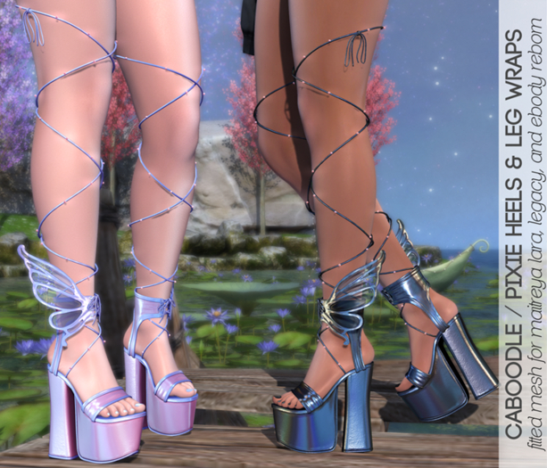 Caboodle - Pixie Heels & Leg Wraps - Mint