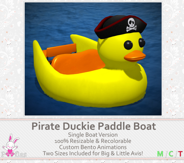 {Poofles} Pirate Duckie Paddle Boat