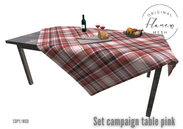 [Flaneur] - Set campaign table pink