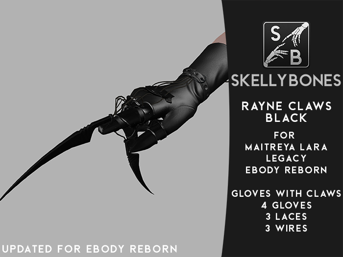 Skellybones -- Rayne Claws - Black