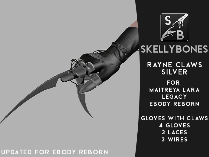 Skellybones -- Rayne Claws - Silver