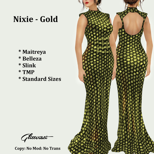 ! Glitterati ! - Nixie - Gold