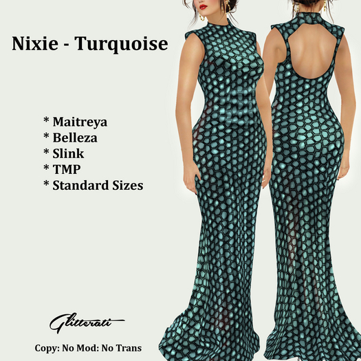 ! Glitterati ! - Nixie - Turquoise