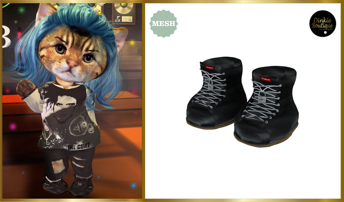 *DB* DINKIES COMBAT BOOTS black