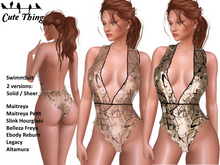 [CT] Taylor Swimsuit ArtDeco Gold - Maitreya - Petit - Reborn - Legacy - Altamura - Hourglass - Freya