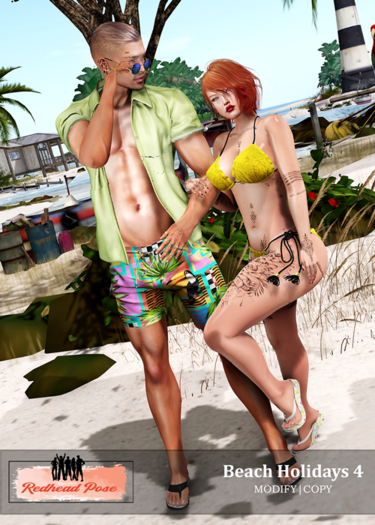 Redhead Pose - Beach Holidays 4