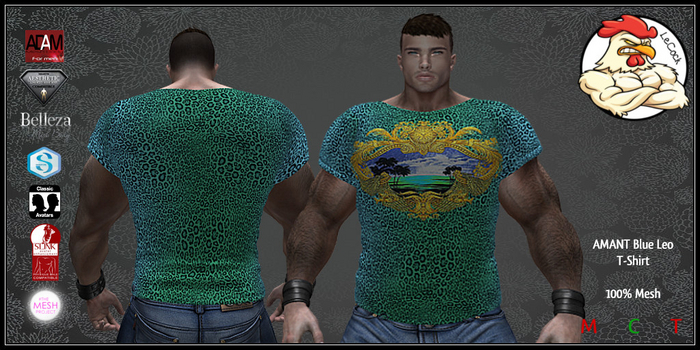 LeCock - AMANT Blue Leo T-Shirt