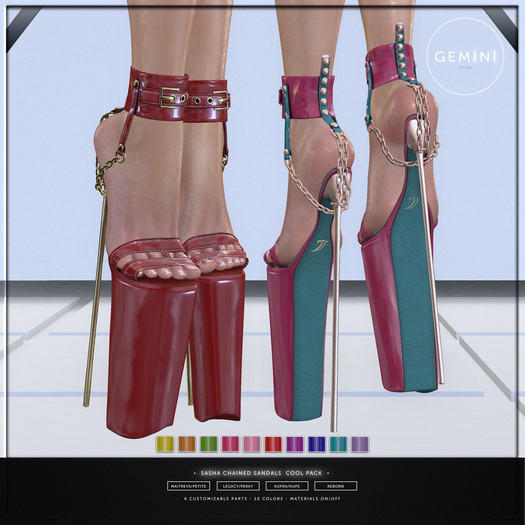 Gemini -Sasha Chained Sandals- COOL PACK (Add me)