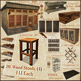 20 [Schultz Bros.] CE 20. Wood Stools (4)