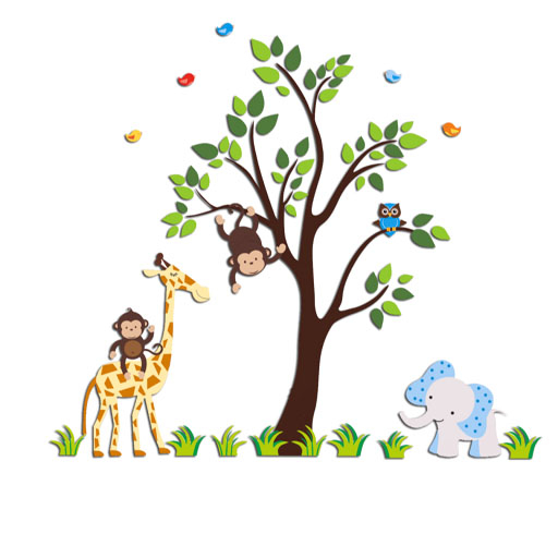 KMP- Wall Decal Animal Friends 2