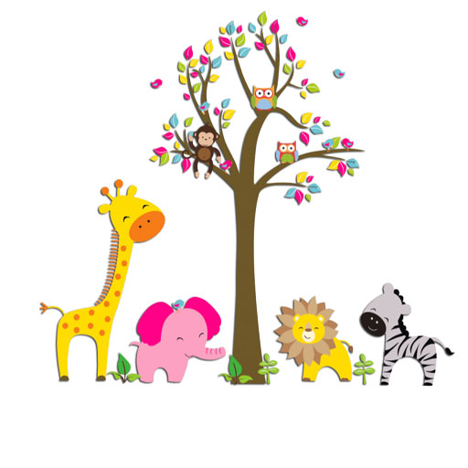 KMP- Wall Decal Animal Friends 3