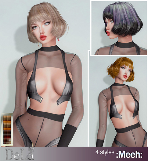 =DeLa*= Mesh Hair "Meeh" Reds, Orange Browns