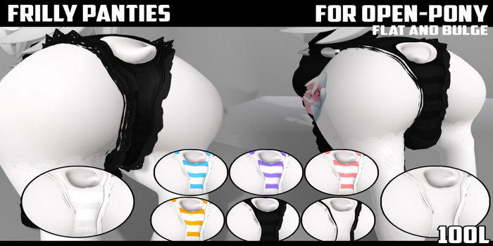 DC- Open-pony Frilly panties 50% OFF SALE