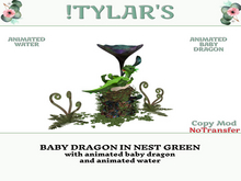 !TYLAR'S BABY DRAGON IN NEST GREEN  add me