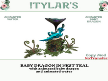 !TYLAR'S BABY DRAGON IN NEST TEAL  add me