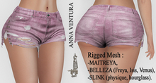 A.V _Denim Shorts_Tata_07 MAITREYA, BELLEZA (Freya, Isis, Venus), SLINK (physique, hourglass)