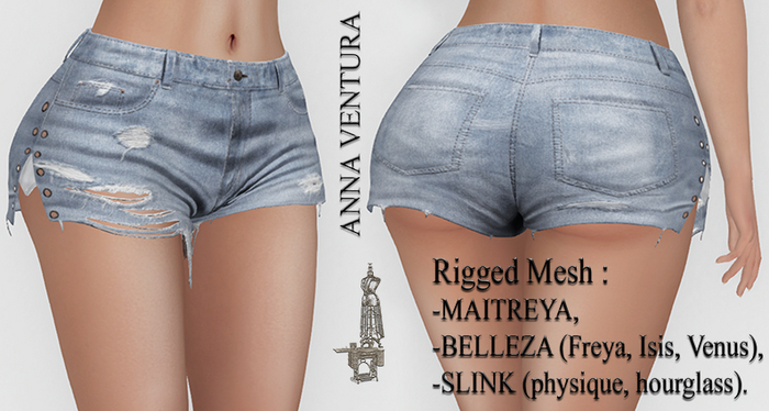 A.V _Denim Shorts_Tata_05 MAITREYA, BELLEZA (Freya, Isis, Venus), SLINK (physique, hourglass)