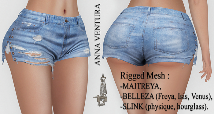 A.V _Denim Shorts_Tata_01 MAITREYA, BELLEZA (Freya, Isis, Venus), SLINK (physique, hourglass)
