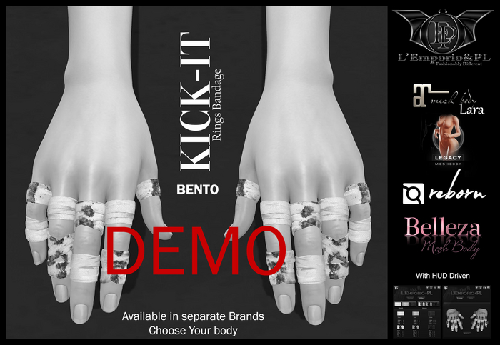 D*E*M*O L'Emporio&PL::*Kick It*::Bandage Rings-eBODY REBORN