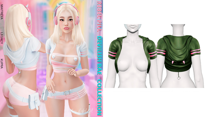 Rebelpill - Devilicious Bae Collection Jacket Army Green