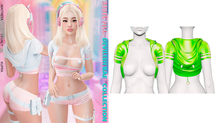 Rebelpill - Devilicious Bae Collection Jacket Neon Green