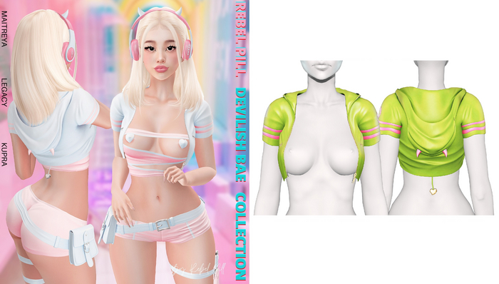 Rebelpill - Devilicious Bae Collection Jacket Lime