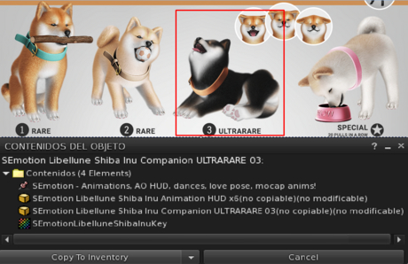 Second Life Marketplace - SEmotion Libellune Shiba Inu Companion ...