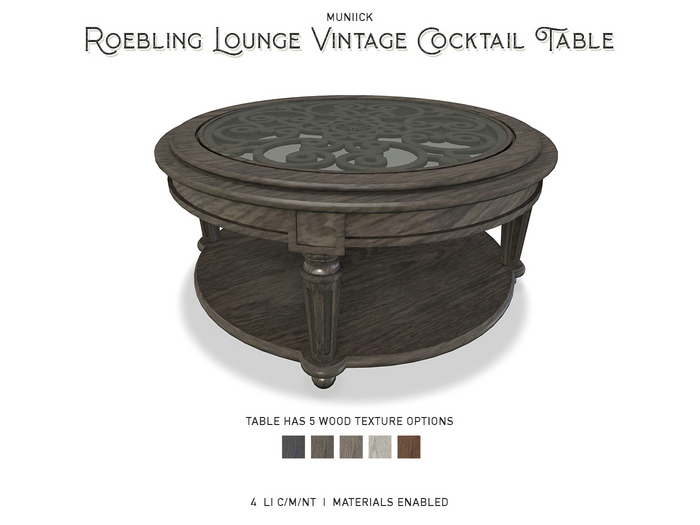 Muniick - Roebling Lounge Cocktail Table