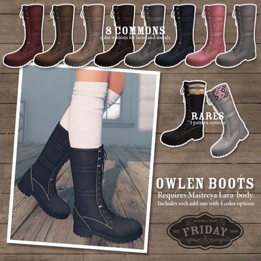 friday - Olwen Boots (Tinsel) RARE