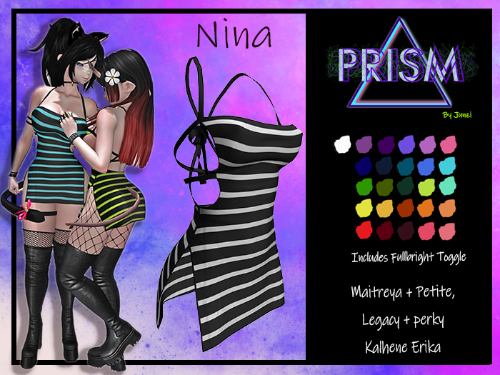 //PRISM// - Nina dress - striped - FATPACK