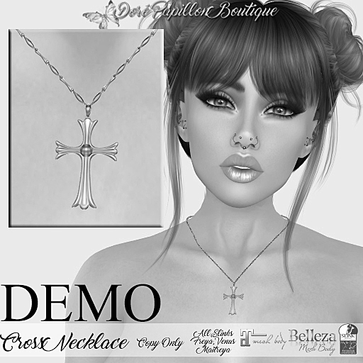 *DPB Cross Necklace - DEMO *Maitreya, Slink, Freya & Isis*