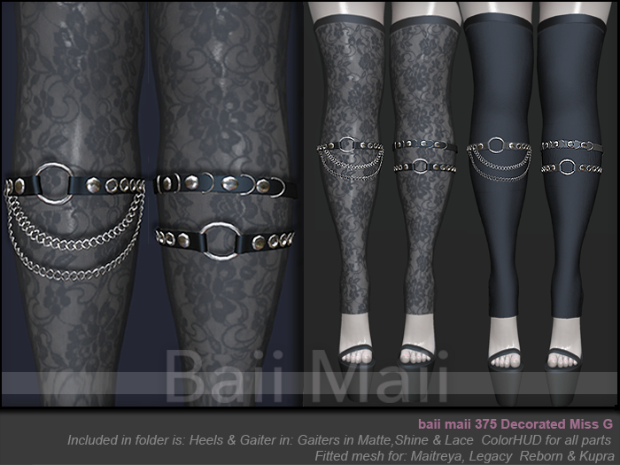 baii maii 375 Decorated Miss G Maitreya Reborn Legacy Kupra Heels Shoes Womans Footwear Gaiters Stiletto