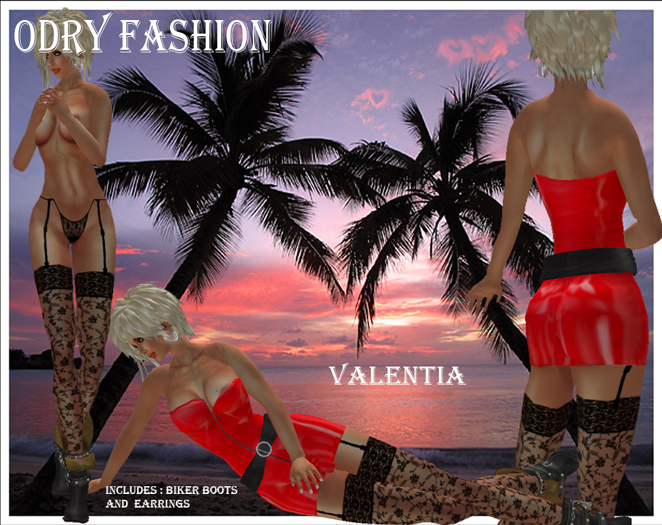 ODRY FASHION *VALENTIA* SEXY DRESS LATEX BOOTS INCLUDES