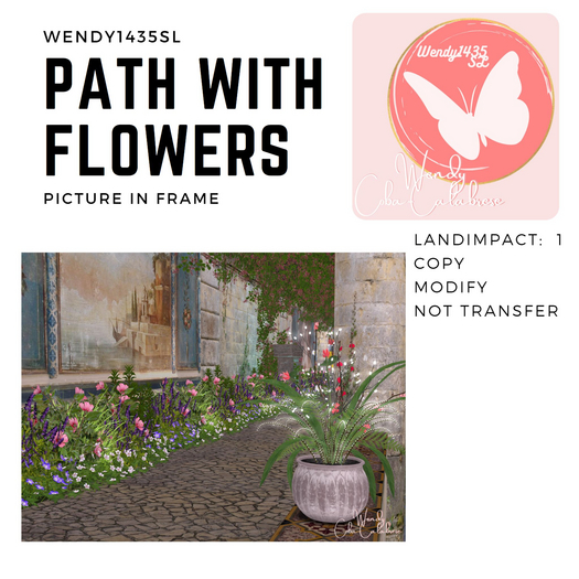 Wendy1435SL - Path with flowers 