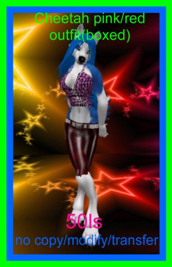 Cheetah pink/red outfi(boxed)
