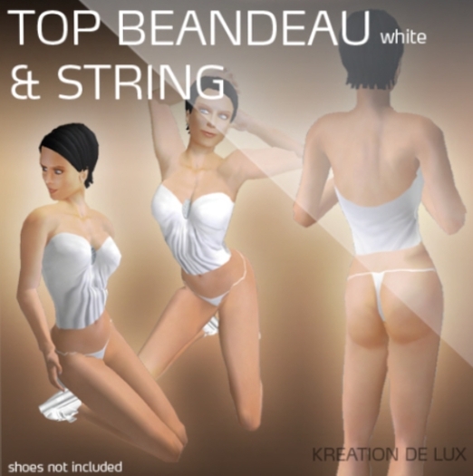 Beandeau top White & String