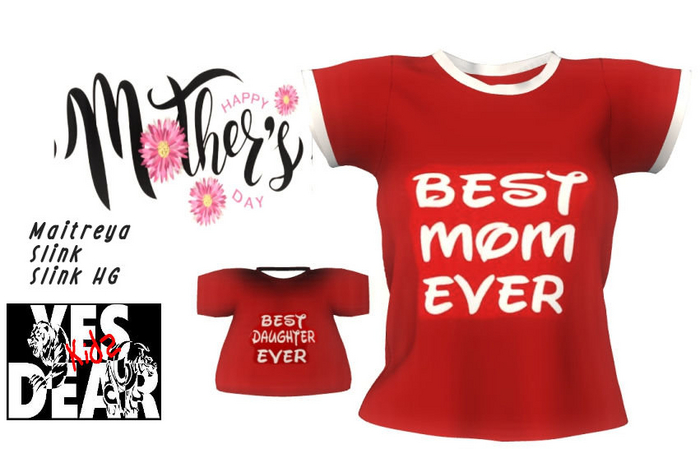 YES DEAR KID's Best Mom Red 