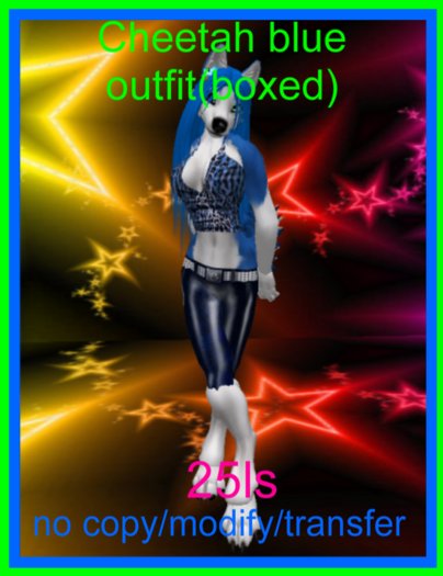 Cheetah blue outfi(boxed)