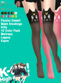 KO-H Psycho Kawaii Mesh Stockings Kitty Color Pack