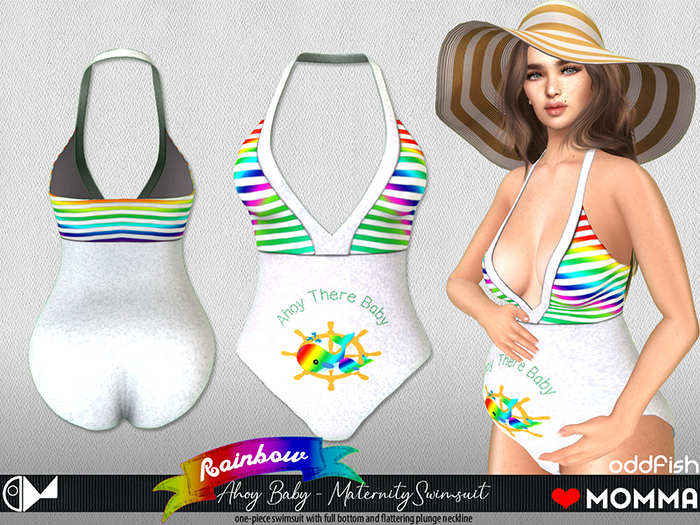 ODd Ahoy Baby Maternity Swimsuit (Rainbow)