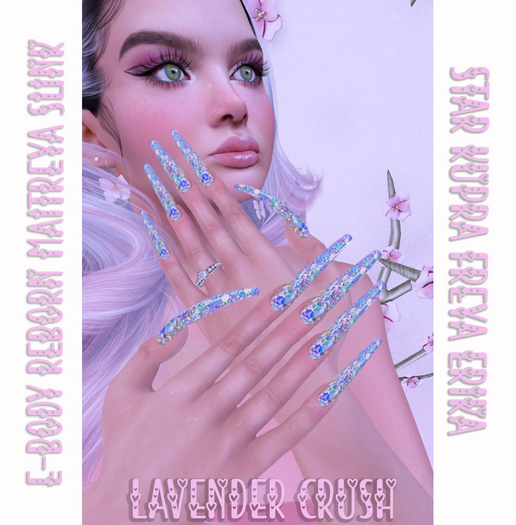 [V.o.D] Lavender Crush Coffin Nails