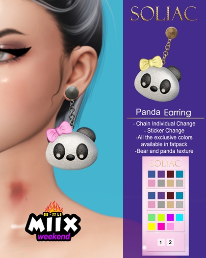 SOLIAC - Panda Earrings fatpack