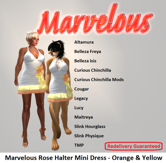 Marvelous Rose Halter Mini Dress - Orange & Yellow