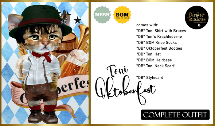 *DB* DINKIES OKTOBERFEST COSTUME * Toni