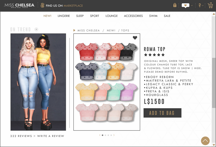 .miss chelsea. Roma Top Fatpack