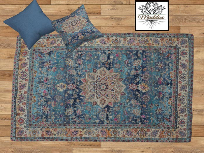 Maddox-Rug-Blue Tapestry